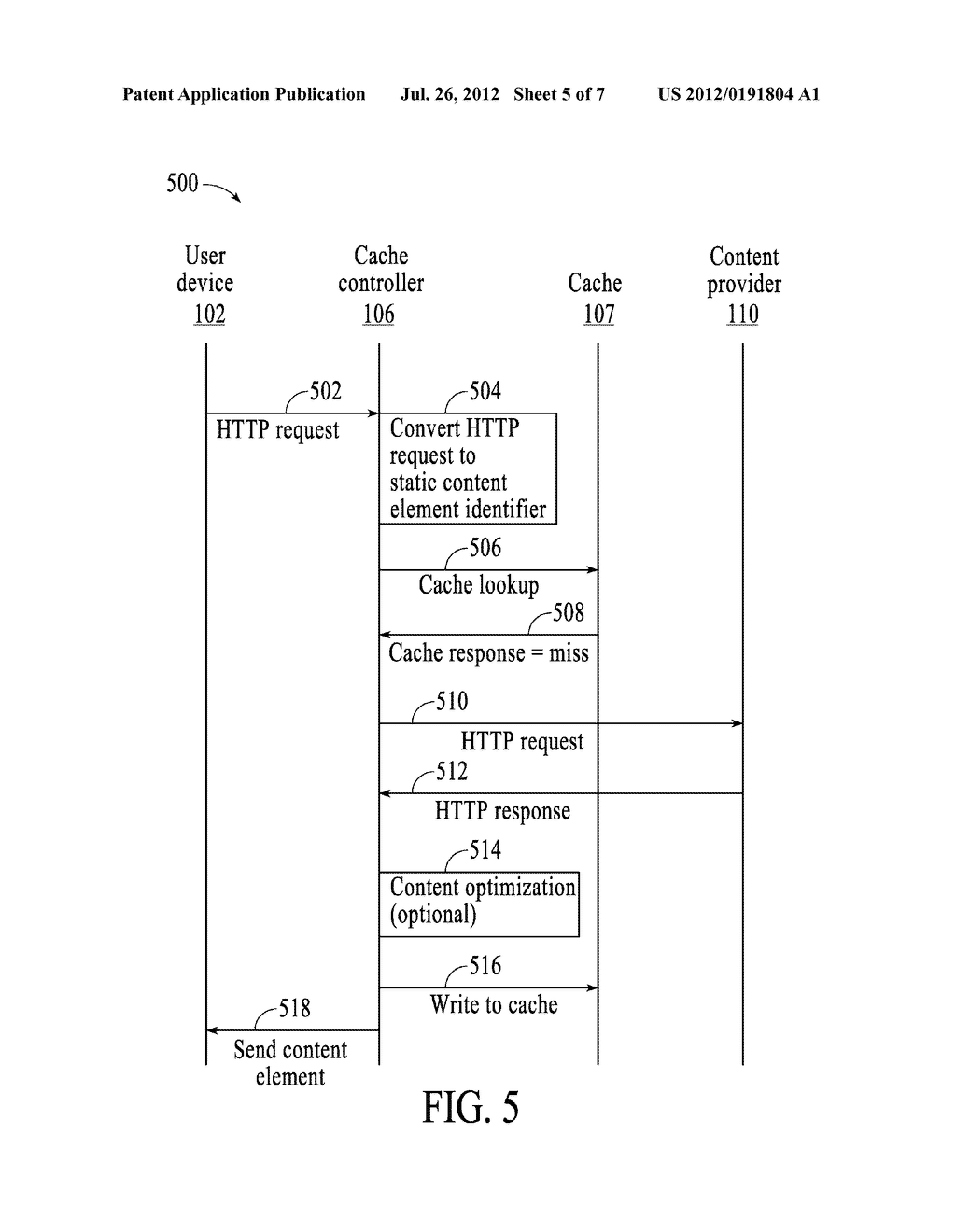 SYSTEM AND METHOD FOR CACHING CONTENT ELEMENTS WITH DYNAMIC URLS - diagram, schematic, and image 06