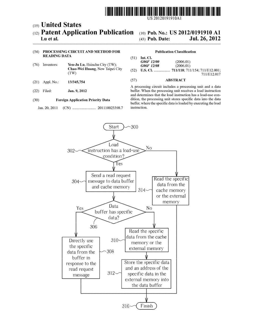 PROCESSING CIRCUIT AND METHOD FOR READING DATA - diagram, schematic, and image 01