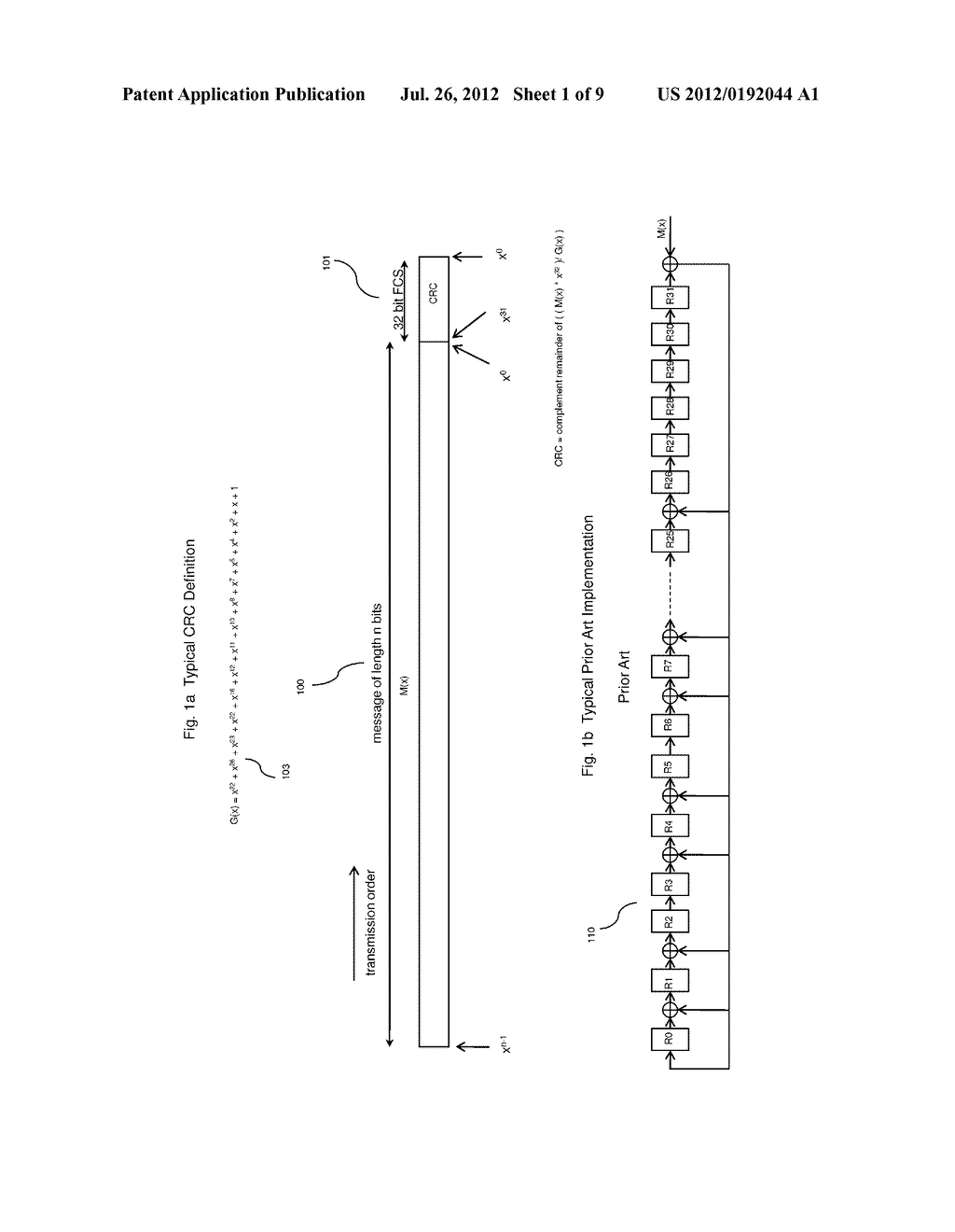 Method and Apparatus for Determining a Cyclic Redundancy Check (CRC) for a     Data Message - diagram, schematic, and image 02