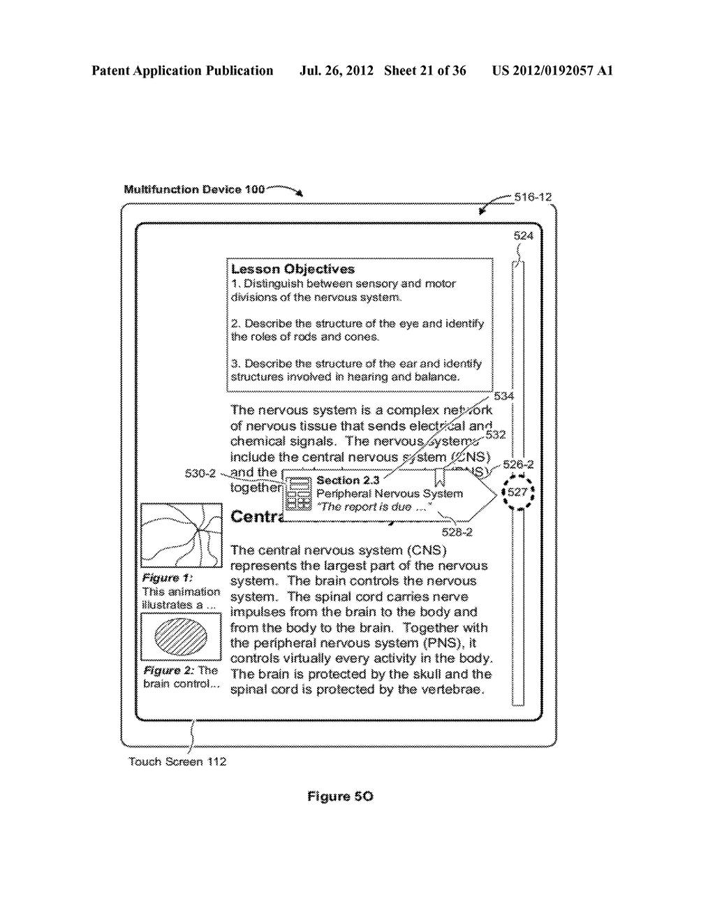 Device, Method, and Graphical User Interface for Navigating through an     Electronic Document - diagram, schematic, and image 22