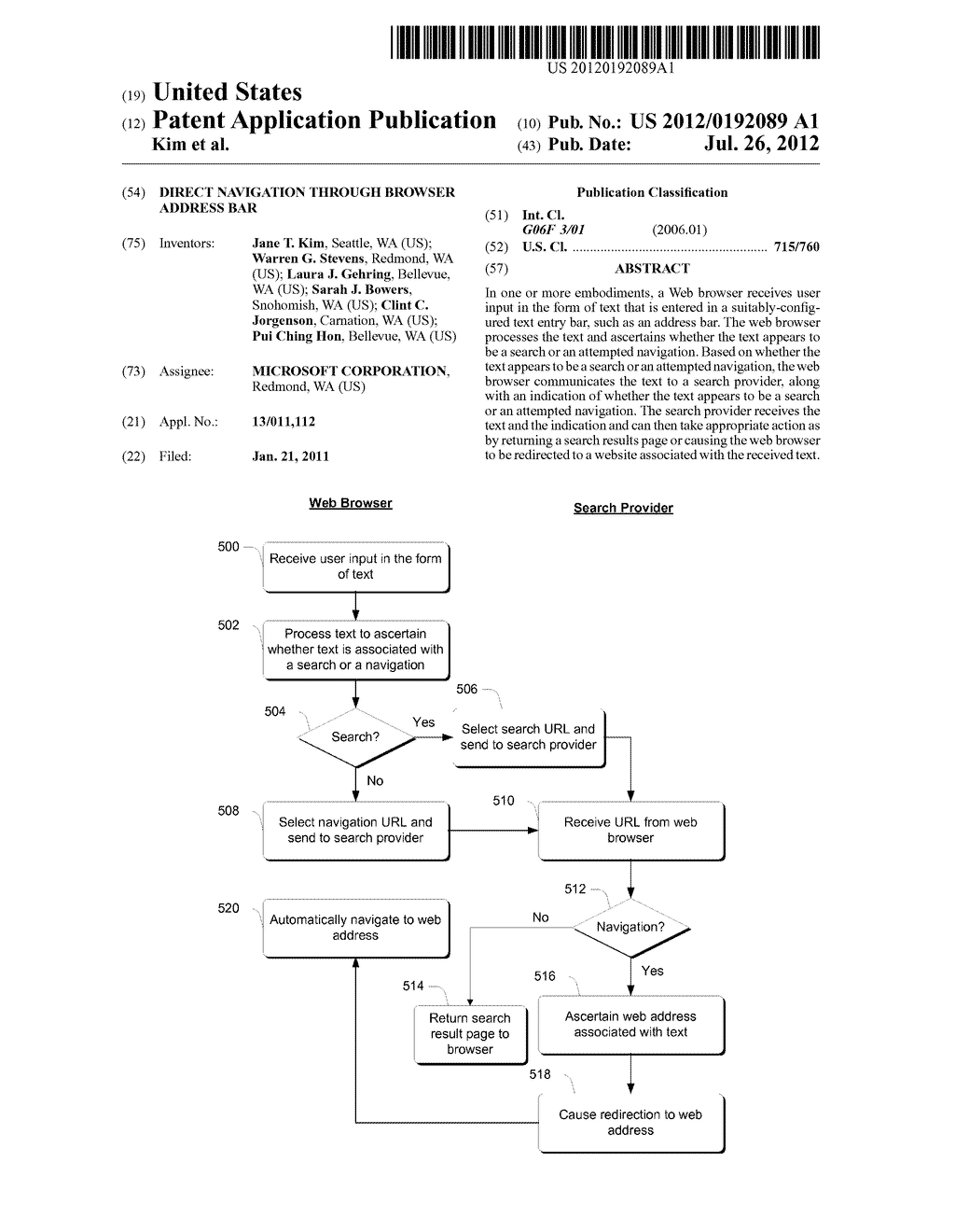 DIRECT NAVIGATION THROUGH BROWSER ADDRESS BAR - diagram, schematic, and image 01