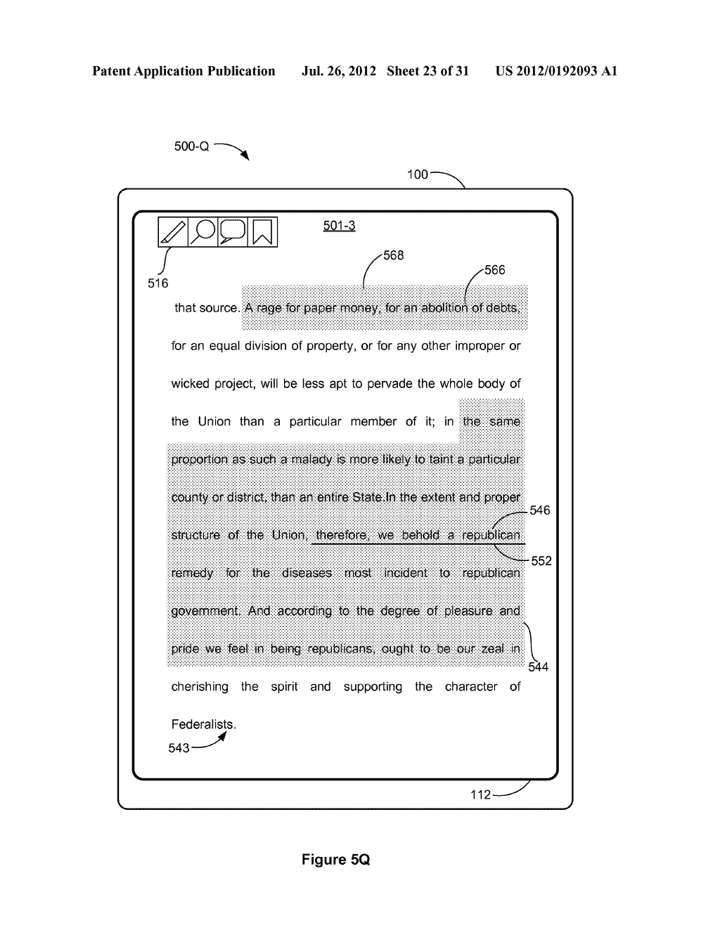 Device, Method, and Graphical User Interface for Navigating and Annotating     an Electronic Document - diagram, schematic, and image 24