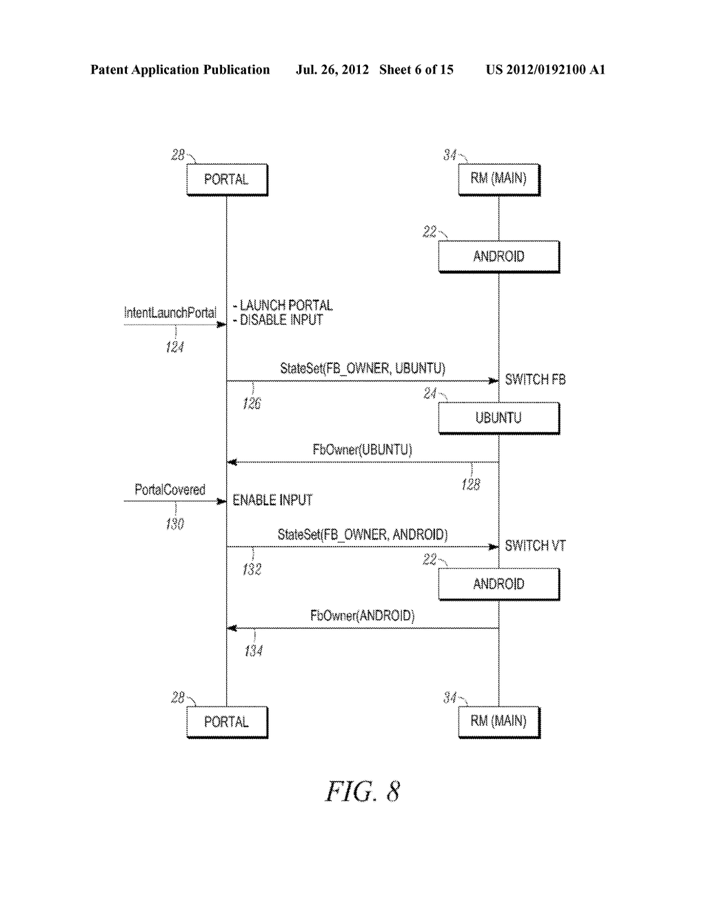 METHOD AND APPARATUS FOR LOCKING AND UNLOCKING MULTIPLE OPERATING SYSTEM     ENVIRONMENTS WITH A SINGLE GESTURE INPUT - diagram, schematic, and image 07