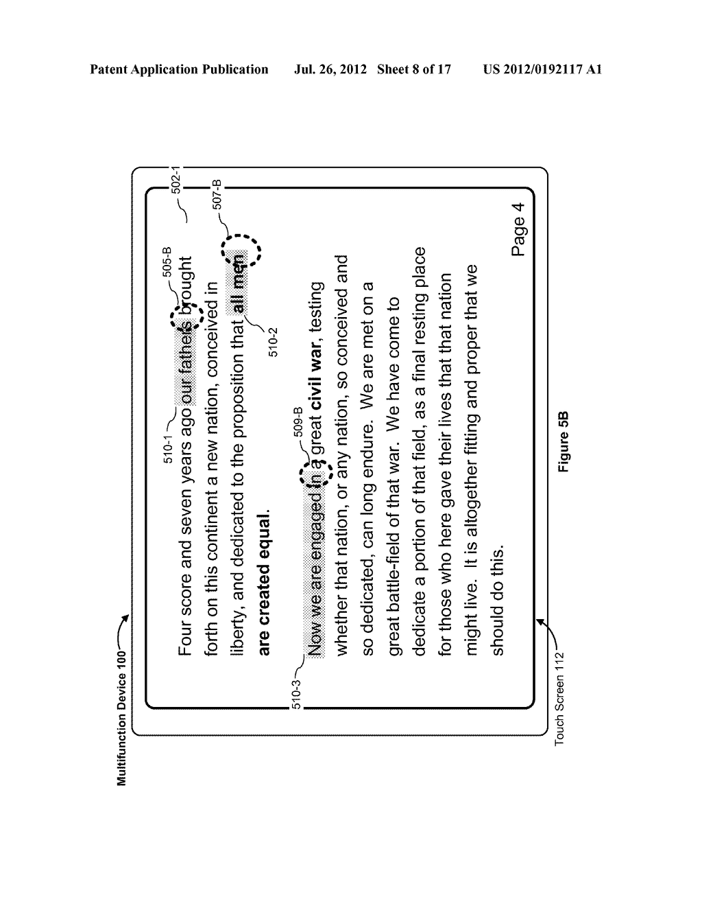 Device, Method, and Graphical User Interface with a Dynamic Gesture     Disambiguation Threshold - diagram, schematic, and image 09