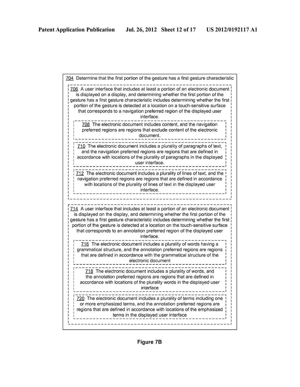 Device, Method, and Graphical User Interface with a Dynamic Gesture     Disambiguation Threshold - diagram, schematic, and image 13