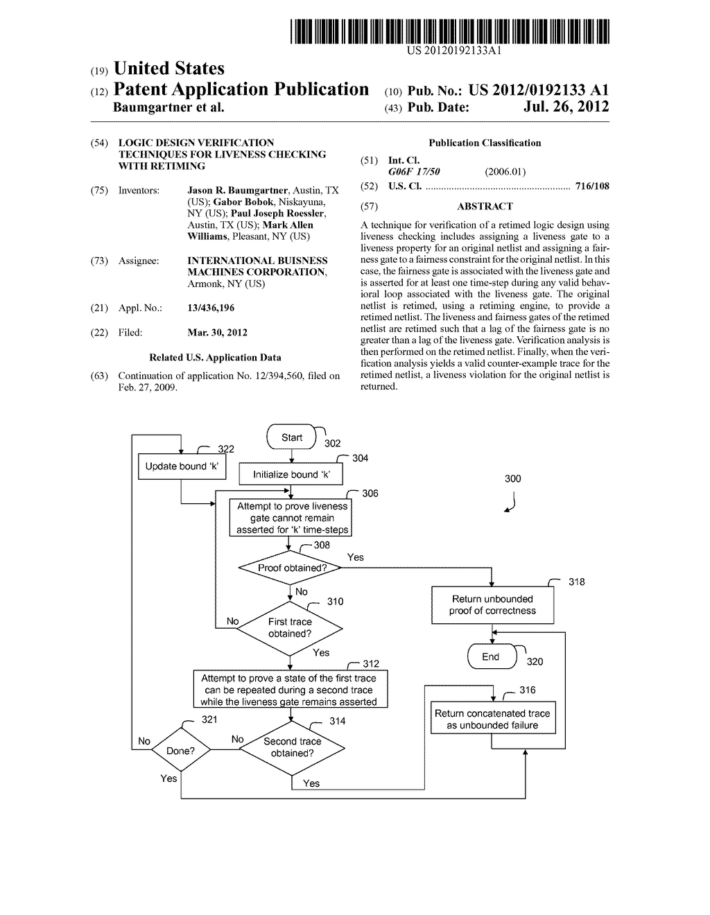 LOGIC DESIGN VERIFICATION TECHNIQUES FOR LIVENESS CHECKING WITH RETIMING - diagram, schematic, and image 01