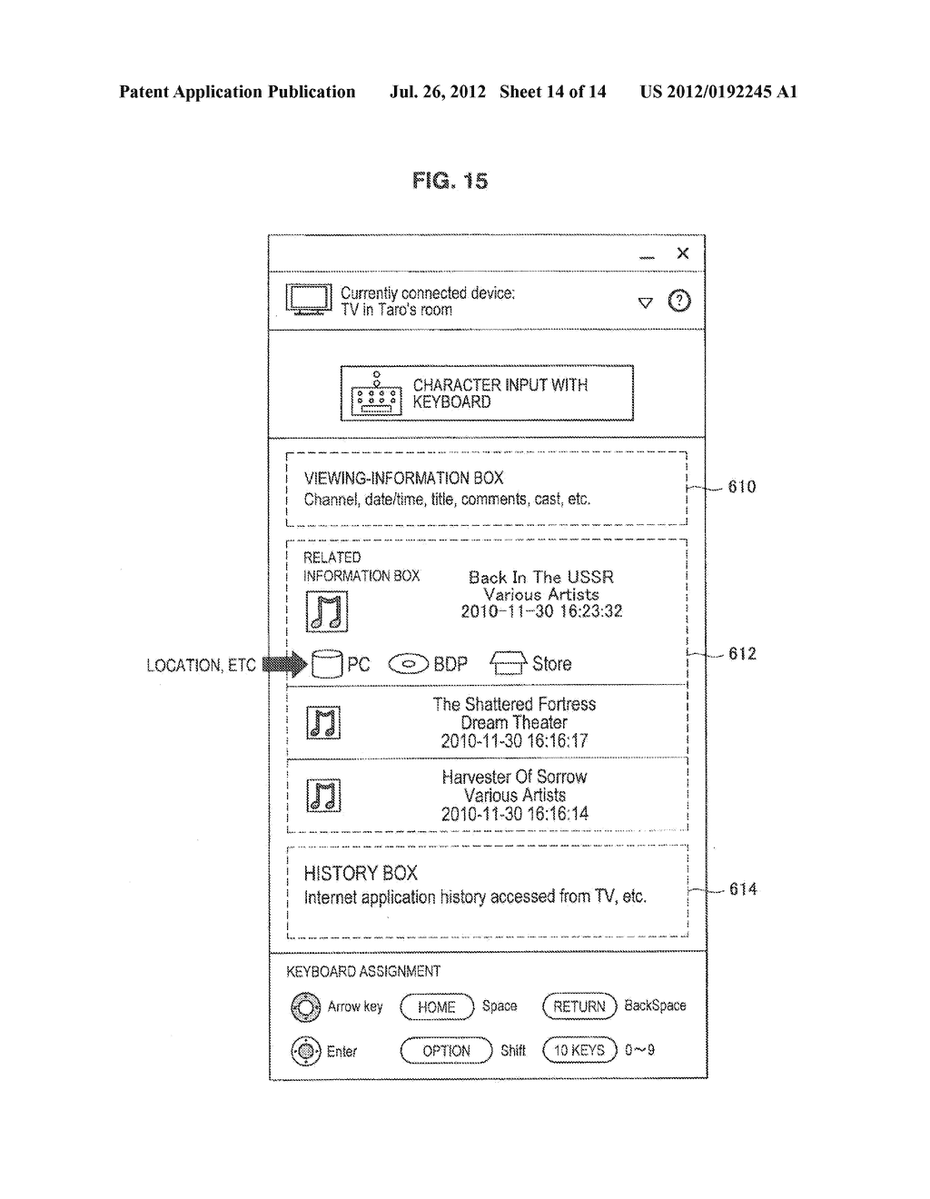 INFORMATION PROCESSING APPARATUS, TELEVISION RECEIVER, INFORMATION     PROCESSING METHOD, PROGRAM, AND INFORMATION PROCESSING SYSTEM - diagram, schematic, and image 15