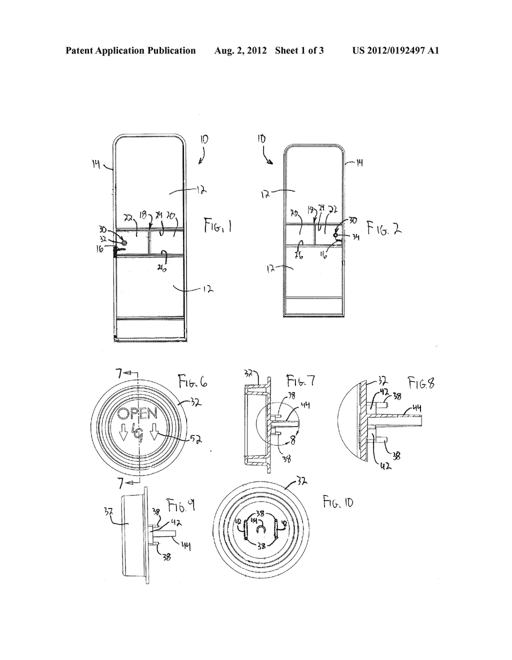 Slide Access and Latch Engagement for a Door - diagram, schematic, and image 02
