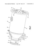 COAXIAL INLET AND OUTLET EXHAUST TREATMENT DEVICE diagram and image