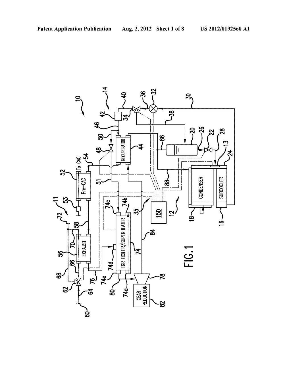 SYSTEM AND METHOD FOR REGULATING EGR COOLING USING A RANKINE CYCLE - diagram, schematic, and image 02