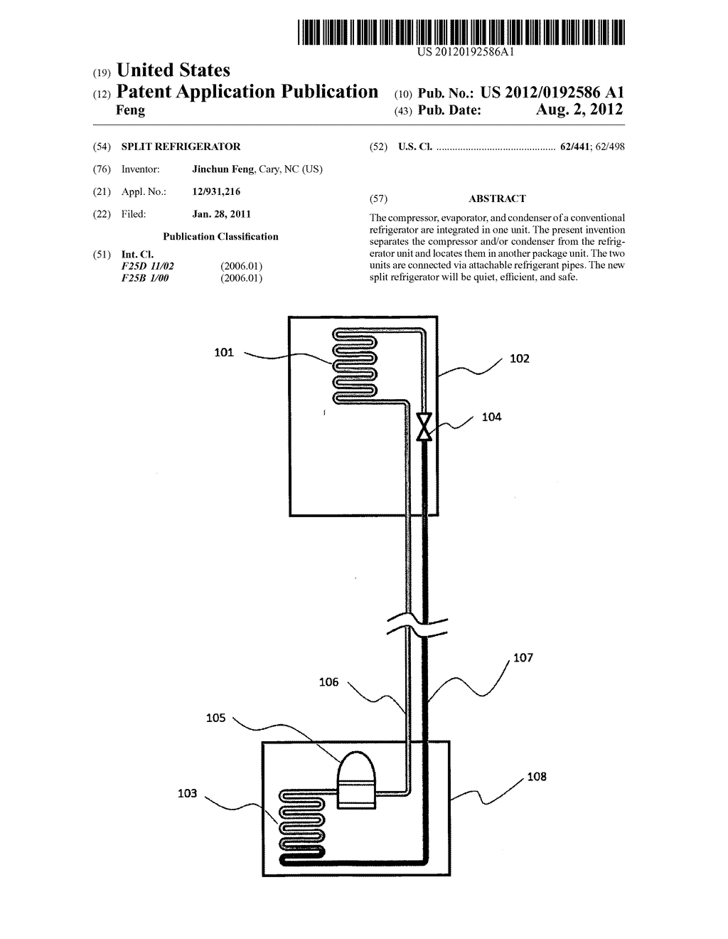 Split refrigerator - diagram, schematic, and image 01