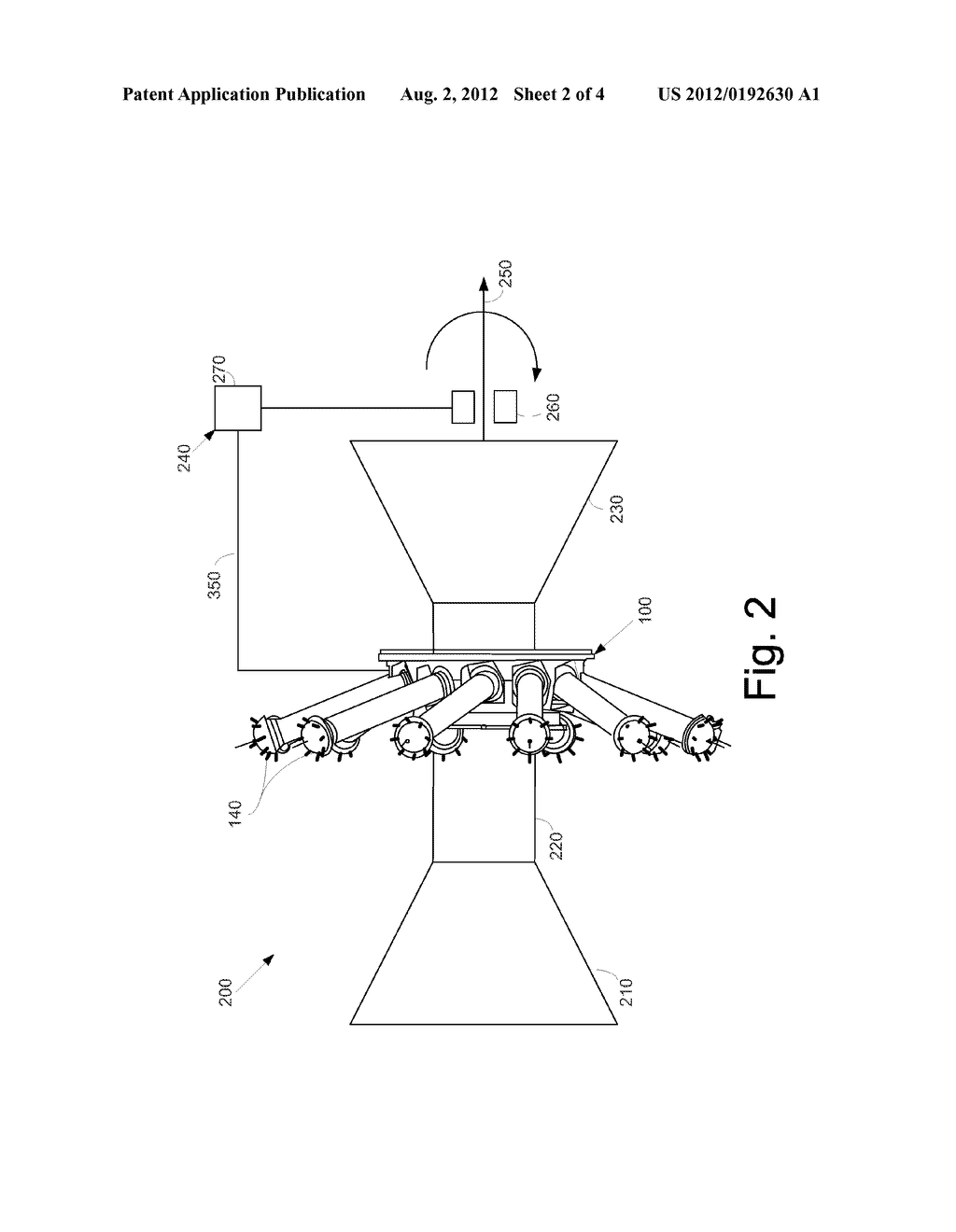 Pulse Detonation Turbine Engine Using Turbine Shaft Speed for Monitoring     Combustor Tube Operation - diagram, schematic, and image 03