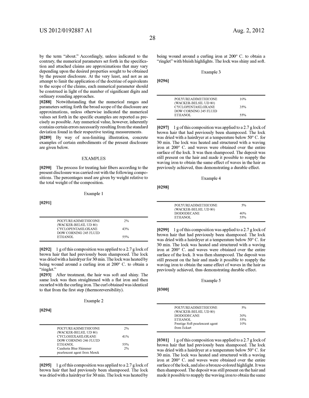 PROCESS FOR TREATING HAIR FIBERS USING POLYSILOXANE/POLYUREA - diagram, schematic, and image 29