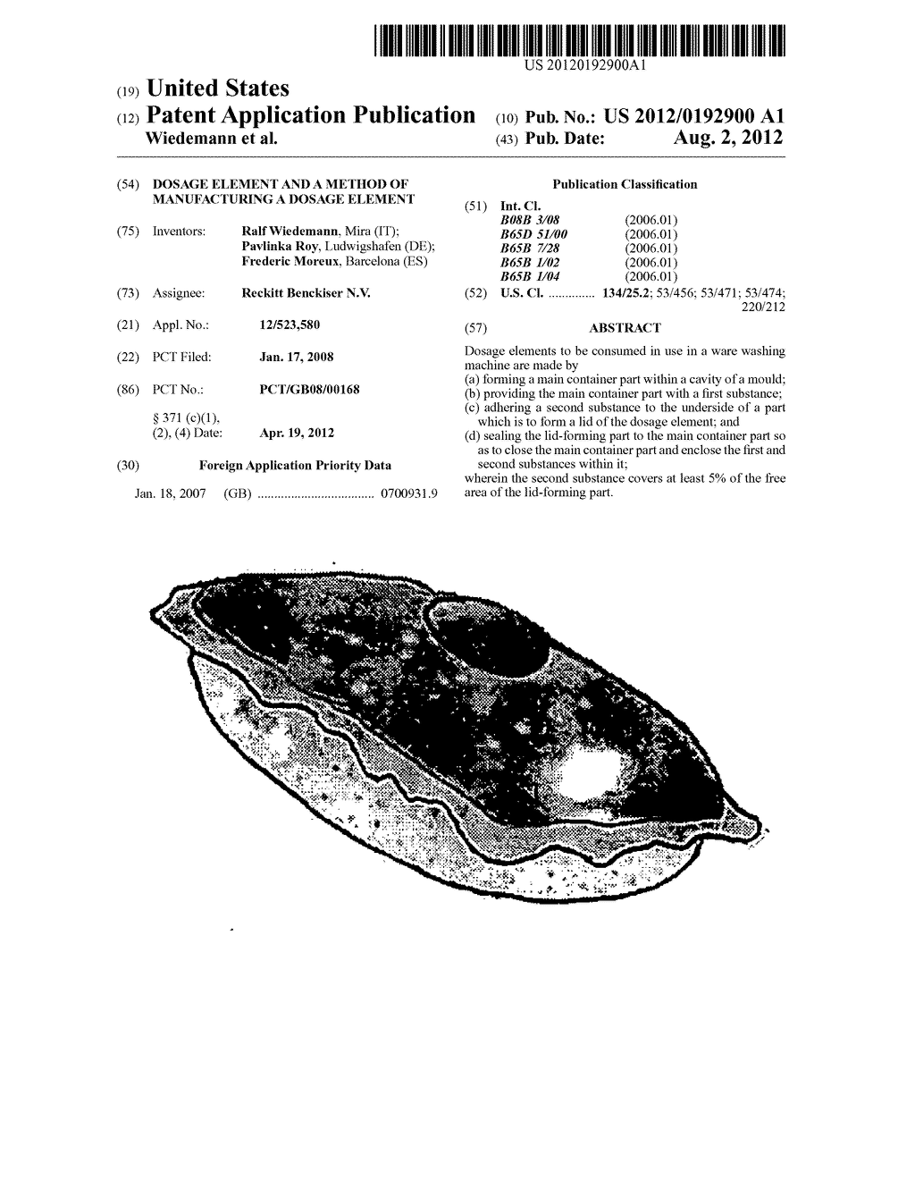 Dosage element and a method of manufacturing a dosage element - diagram, schematic, and image 01