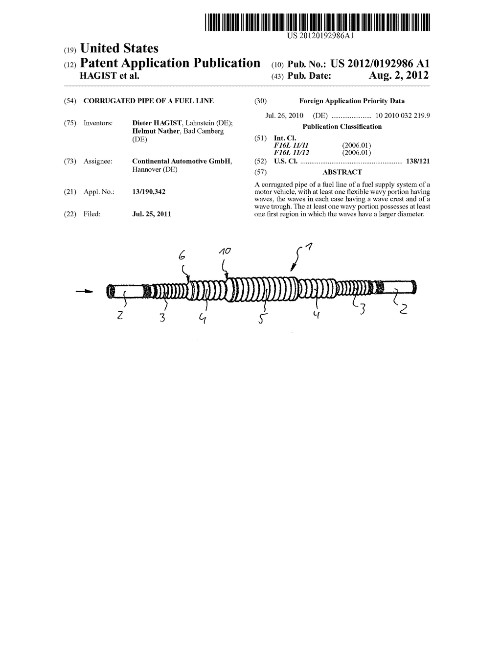 Corrugated Pipe of a Fuel Line - diagram, schematic, and image 01