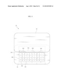 MOBILE COMMUNICATION TERMINAL WITH MOVABLE BUTTONS diagram and image