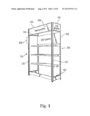 AISLE VIOLATING DISPLAY FOR ADORNING RETAIL SHELVING SYSTEMS diagram and image