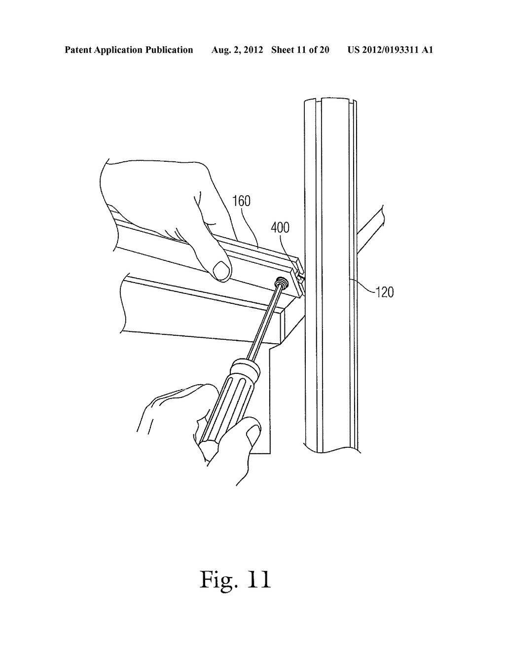 AISLE VIOLATING DISPLAY FOR ADORNING RETAIL SHELVING SYSTEMS - diagram, schematic, and image 12