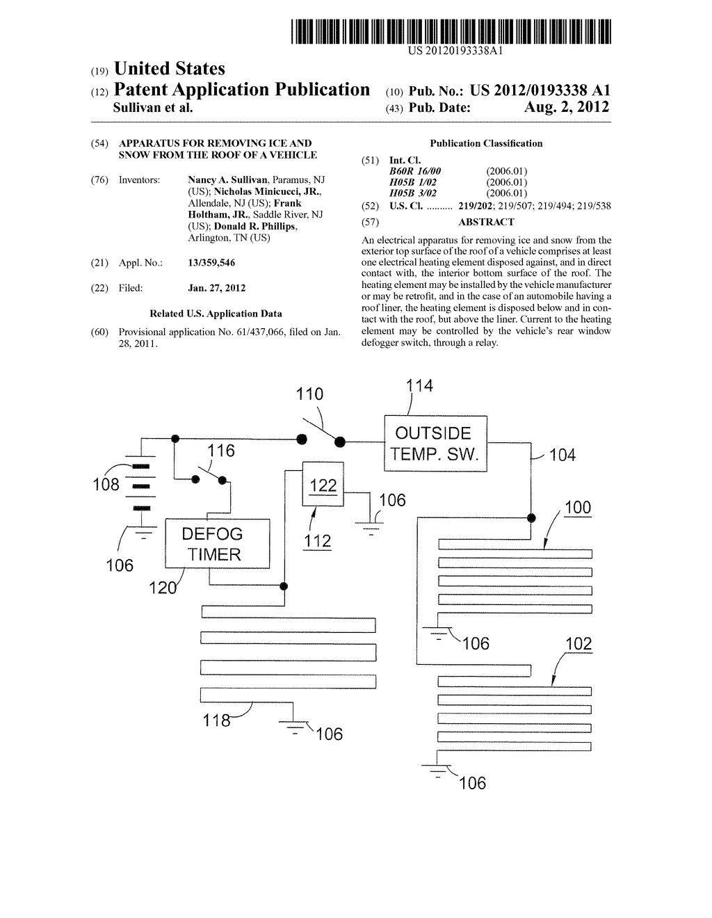 APPARATUS FOR REMOVING ICE AND SNOW FROM THE ROOF OF A VEHICLE - diagram, schematic, and image 01