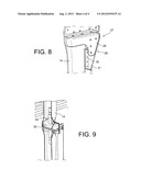 CONNECTOR FOR STIFFENING FRAMES BETWEEN AN AIRCRAFT FUSELAGE AND A WING     BOX diagram and image