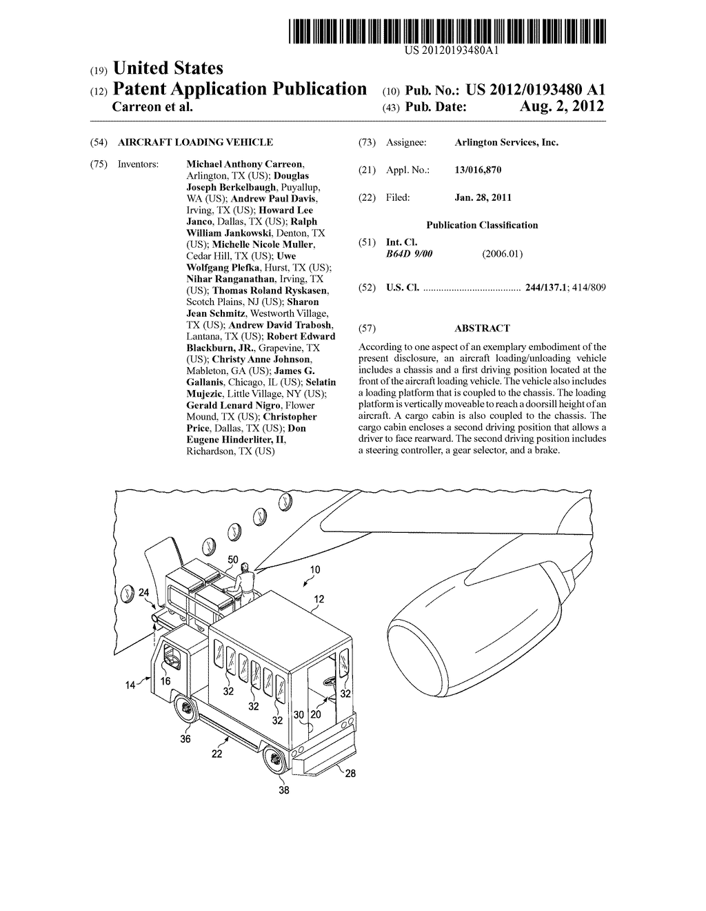 AIRCRAFT LOADING VEHICLE - diagram, schematic, and image 01