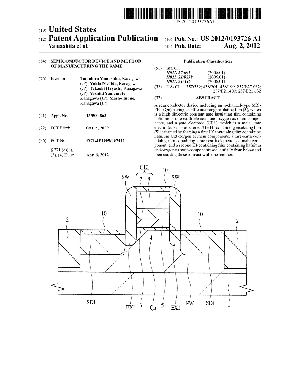 SEMICONDUCTOR DEVICE AND METHOD OF MANUFACTURING THE SAME - diagram, schematic, and image 01