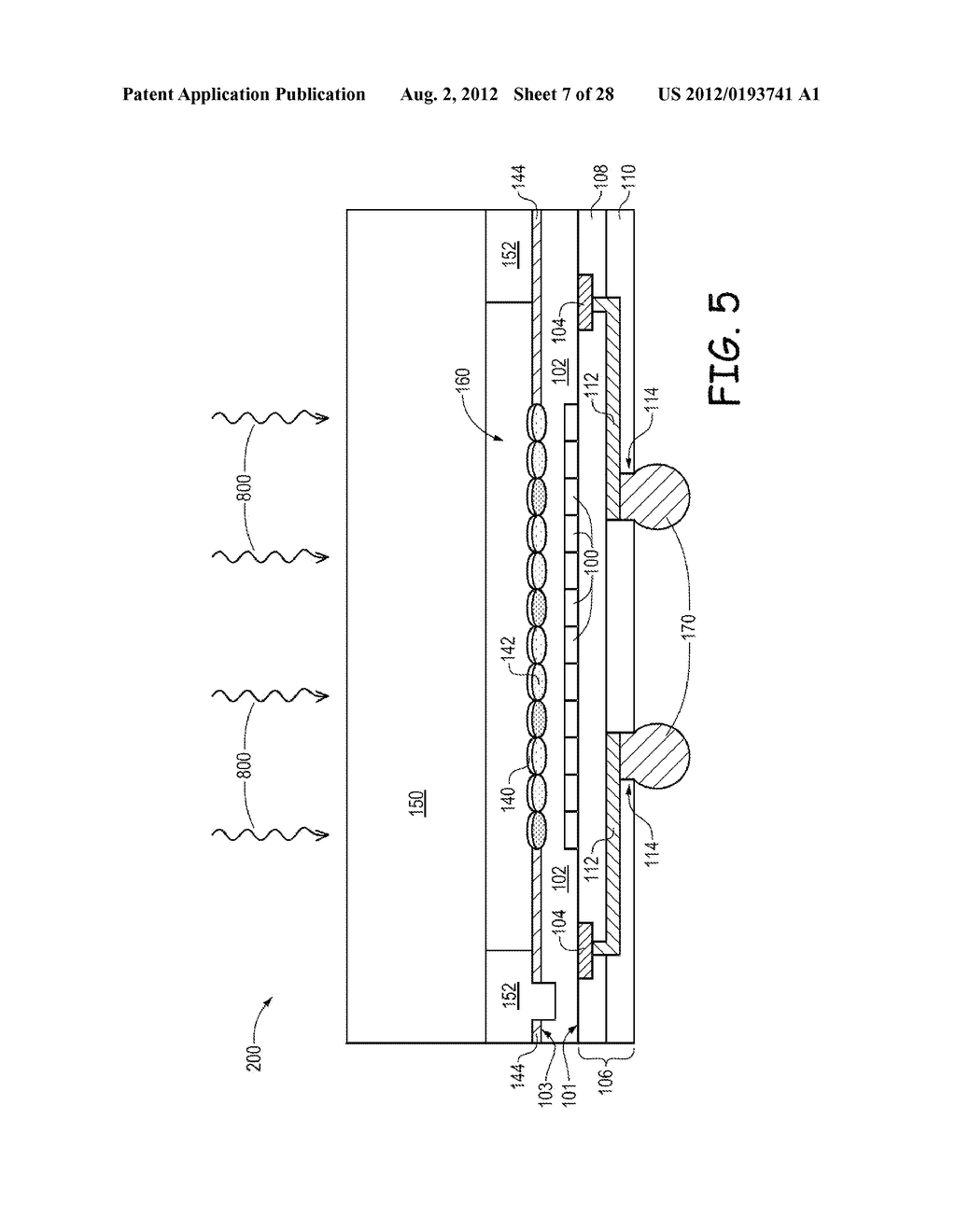 METHODS FOR FORMING BACKSIDE ILLUMINATED IMAGE SENSORS WITH FRONT SIDE     METAL REDISTRIBUTION LAYERS - diagram, schematic, and image 08