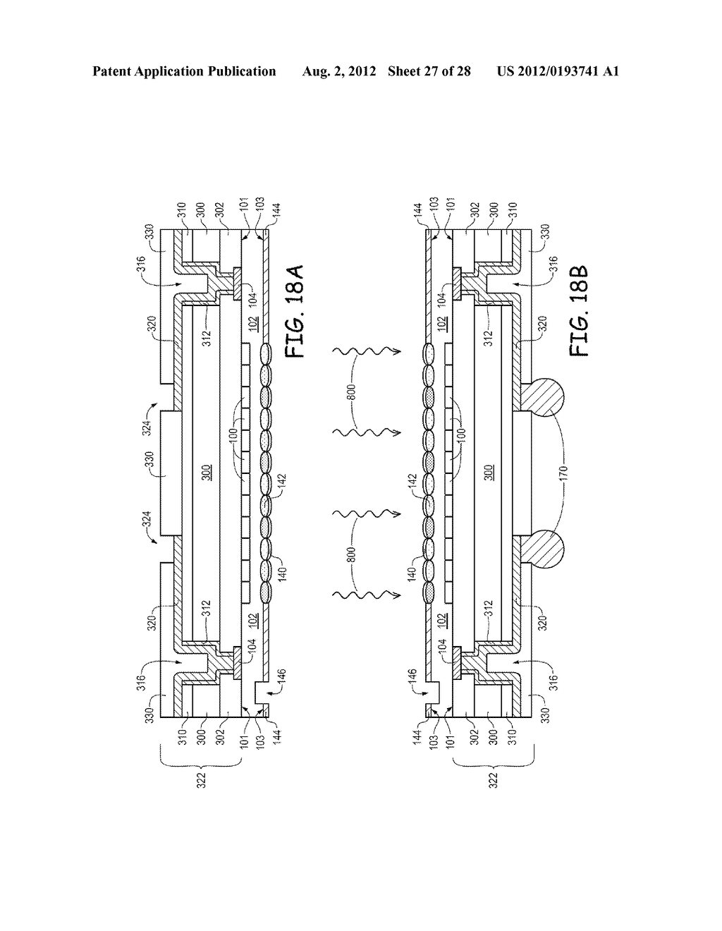 METHODS FOR FORMING BACKSIDE ILLUMINATED IMAGE SENSORS WITH FRONT SIDE     METAL REDISTRIBUTION LAYERS - diagram, schematic, and image 28