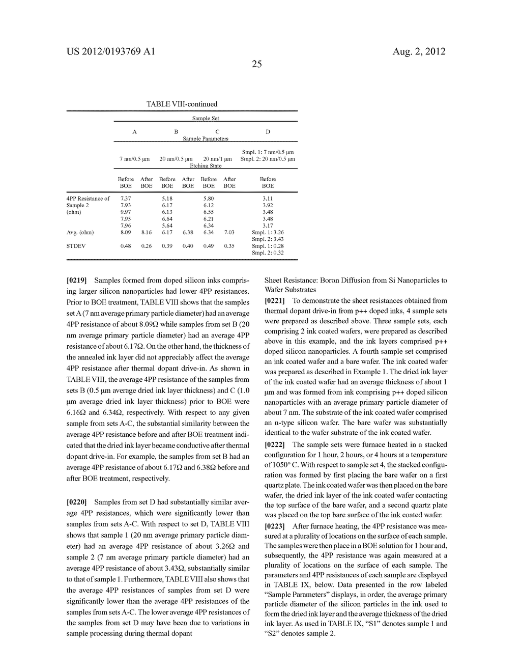 SILICON SUBSTRATES WITH DOPED SURFACE CONTACTS FORMED FROM DOPED SILICON     INKS AND CORRESPONDING PROCESSES - diagram, schematic, and image 56