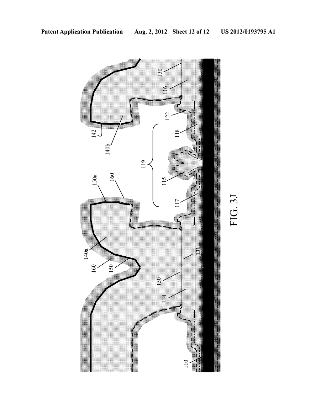 SEMICONDUCTOR DEVICE HAVING AN AIRBRIDGE AND METHOD OF FABRICATING THE     SAME - diagram, schematic, and image 13