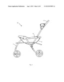 STROLLER WITH A RECEIVING FRAME AND SUPPORT STRAPS FOR RECEIVING CAR SEATS diagram and image