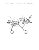 STROLLER WITH A RECEIVING FRAME AND SUPPORT STRAPS FOR RECEIVING CAR SEATS diagram and image