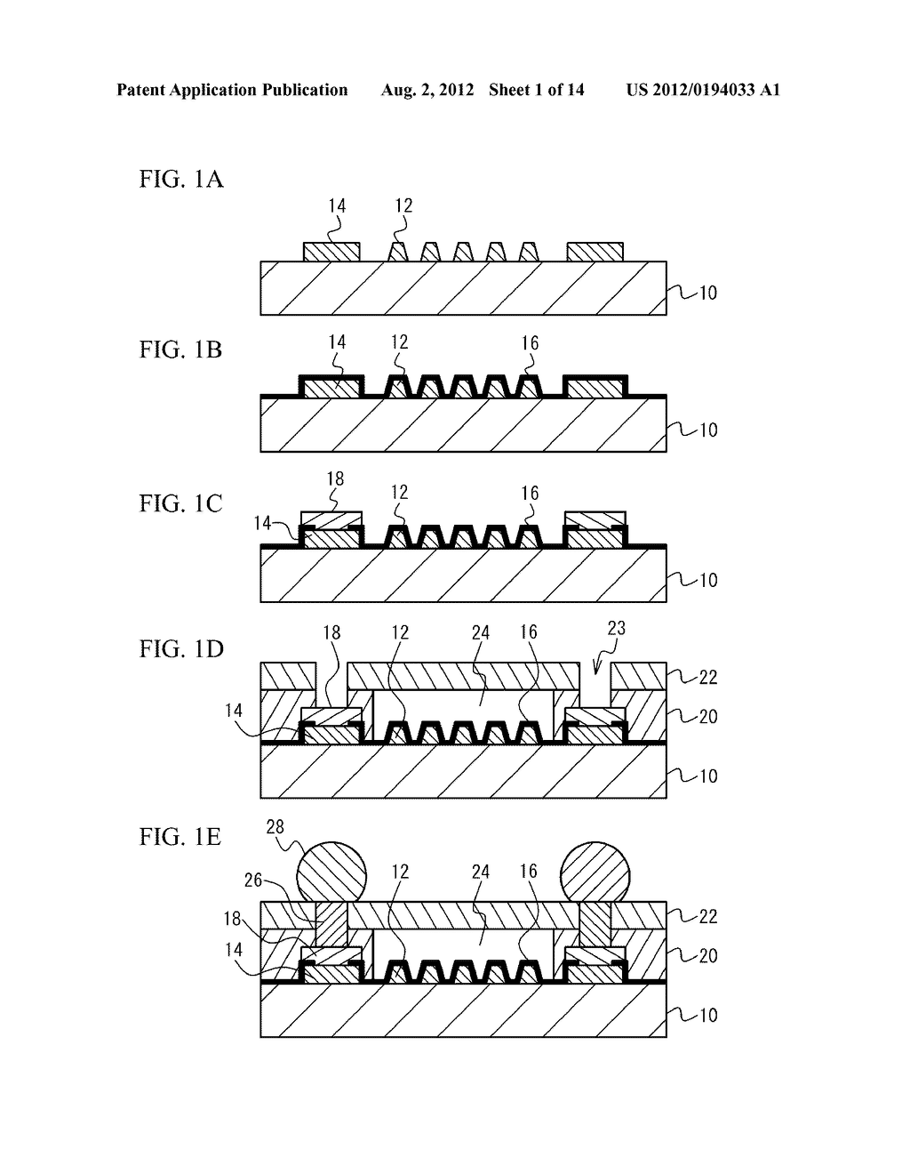 ACOUSTIC WAVE DEVICE AND METHOD FOR FABRICATING THE SAME - diagram, schematic, and image 02