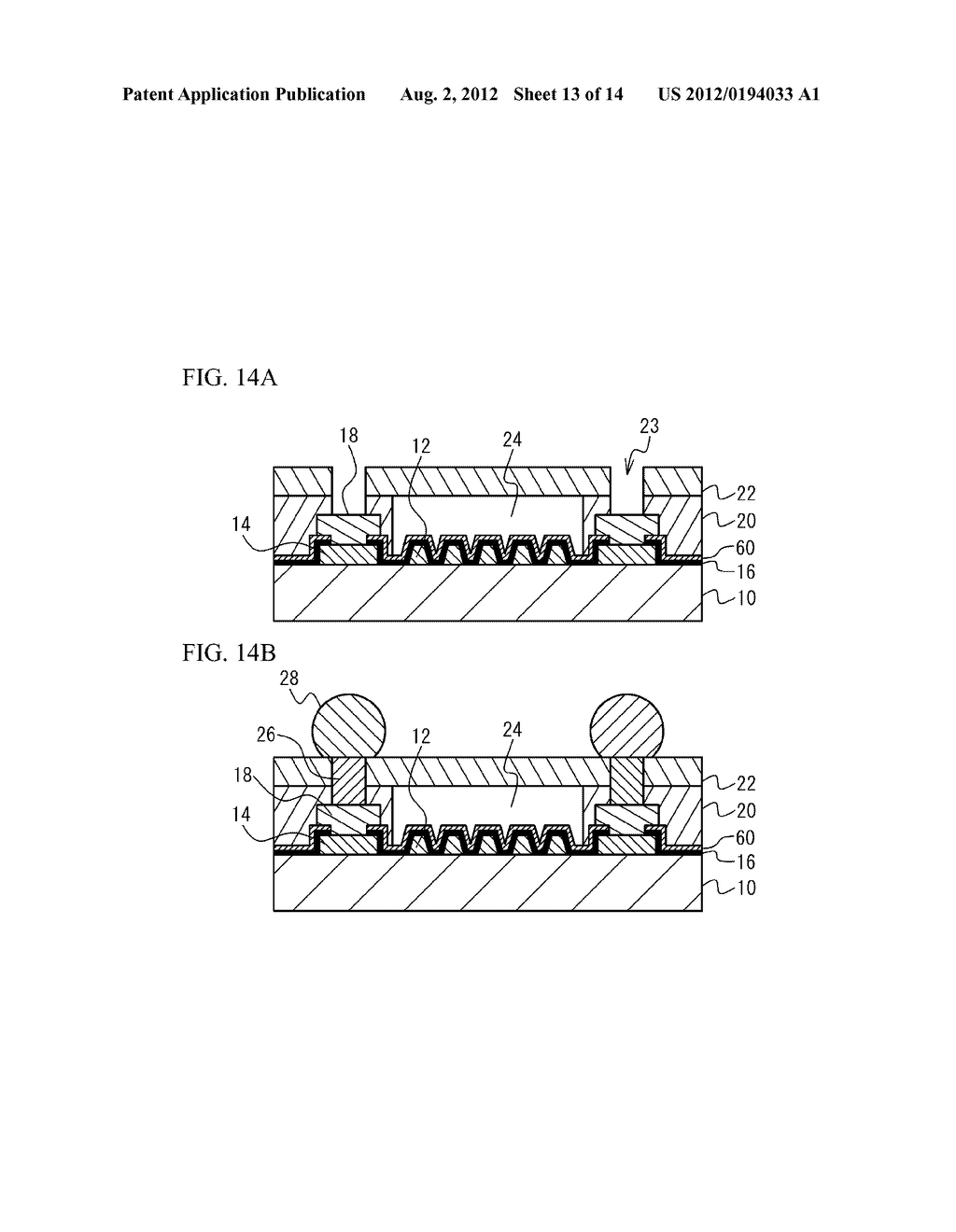 ACOUSTIC WAVE DEVICE AND METHOD FOR FABRICATING THE SAME - diagram, schematic, and image 14