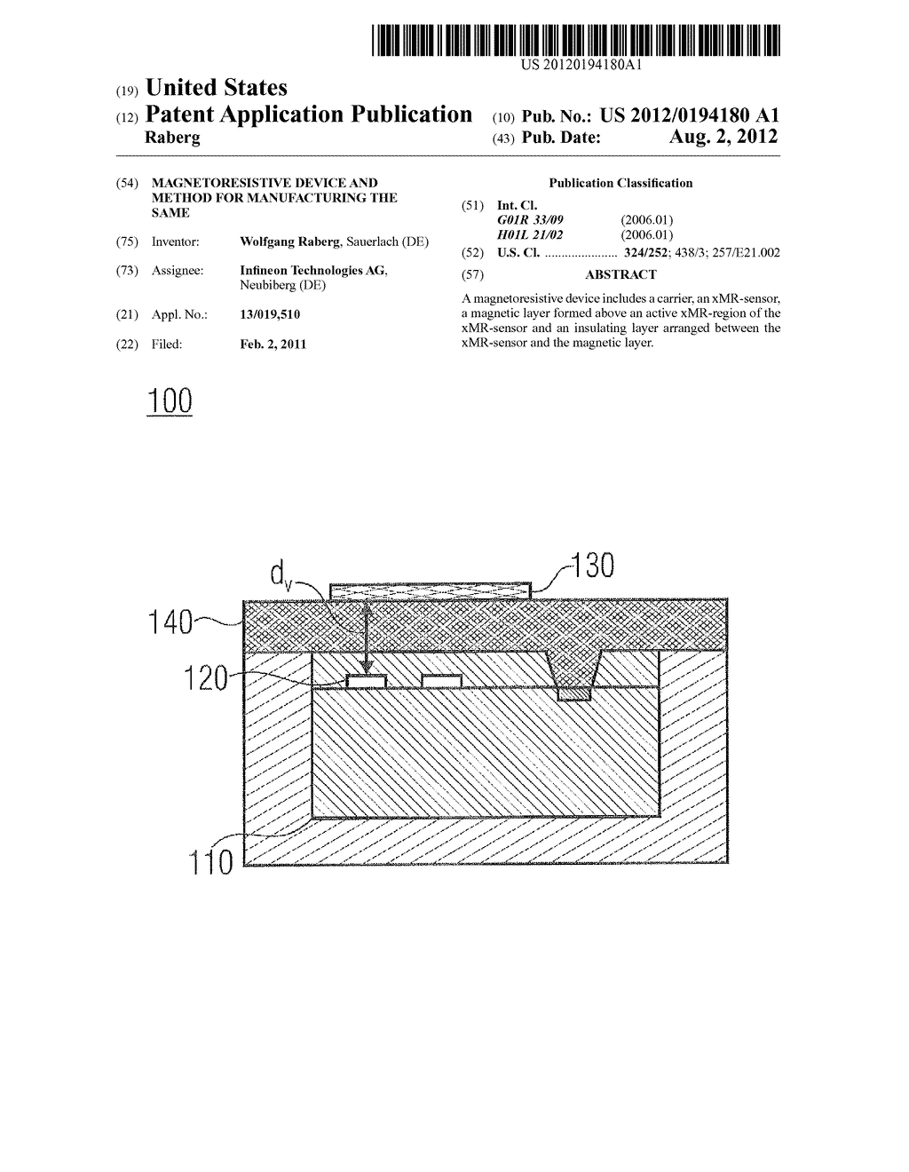 Magnetoresistive Device and Method for Manufacturing the Same - diagram, schematic, and image 01