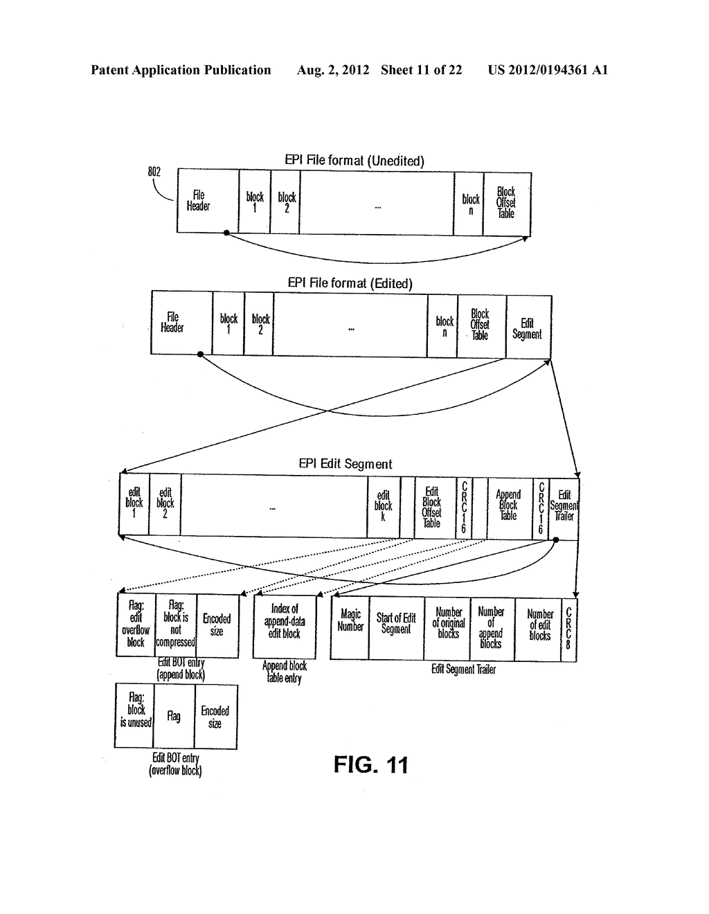 Data Compression Using a Stream Selector with Edit-In-Place Capability for     Compressed Data - diagram, schematic, and image 12