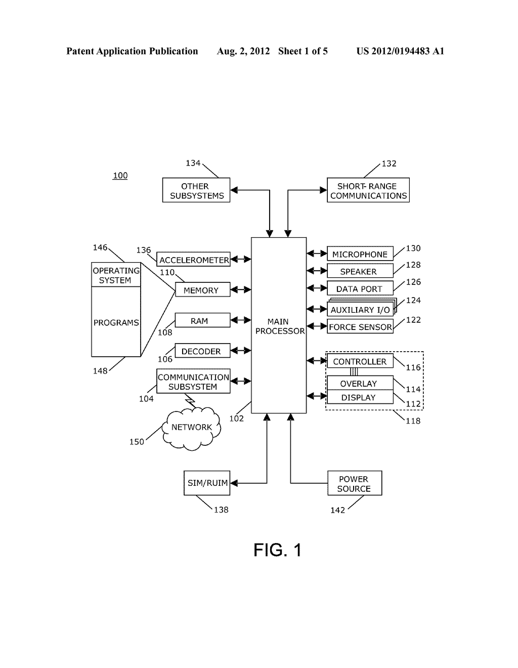 PORTABLE ELECTRONIC DEVICE AND METHOD THEREFOR - diagram, schematic, and image 02