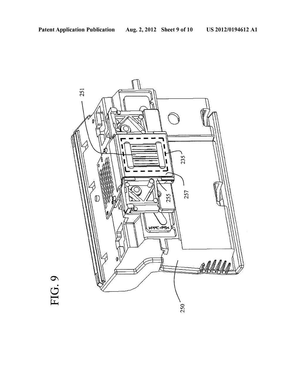 CARRIAGE WITH CAPPING SURFACE FOR INKJET PRINTHEAD - diagram, schematic, and image 10