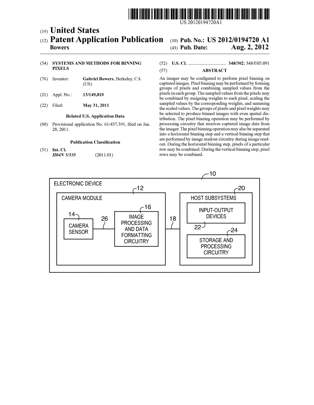 SYSTEMS AND METHODS FOR BINNING PIXELS - diagram, schematic, and image 01