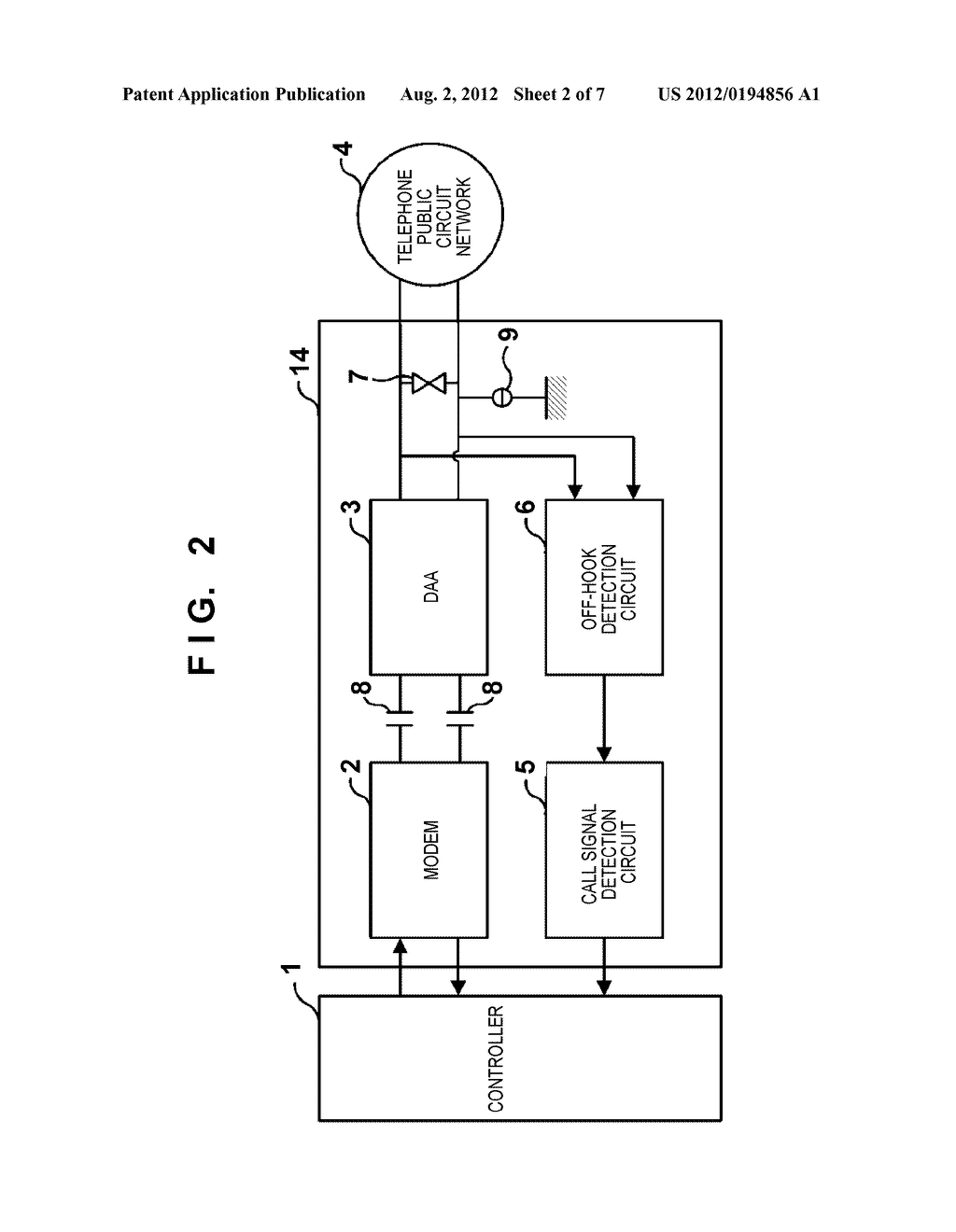 FACSIMILE COMMUNICATION APPARATUS AND CONTROL METHOD THEREOF - diagram, schematic, and image 03