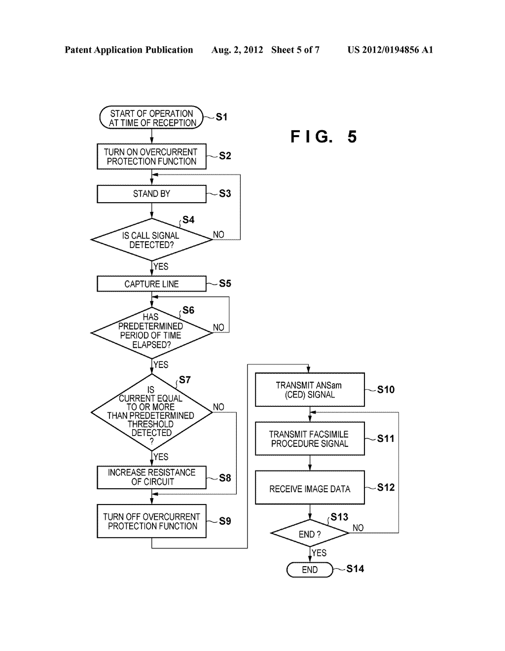 FACSIMILE COMMUNICATION APPARATUS AND CONTROL METHOD THEREOF - diagram, schematic, and image 06