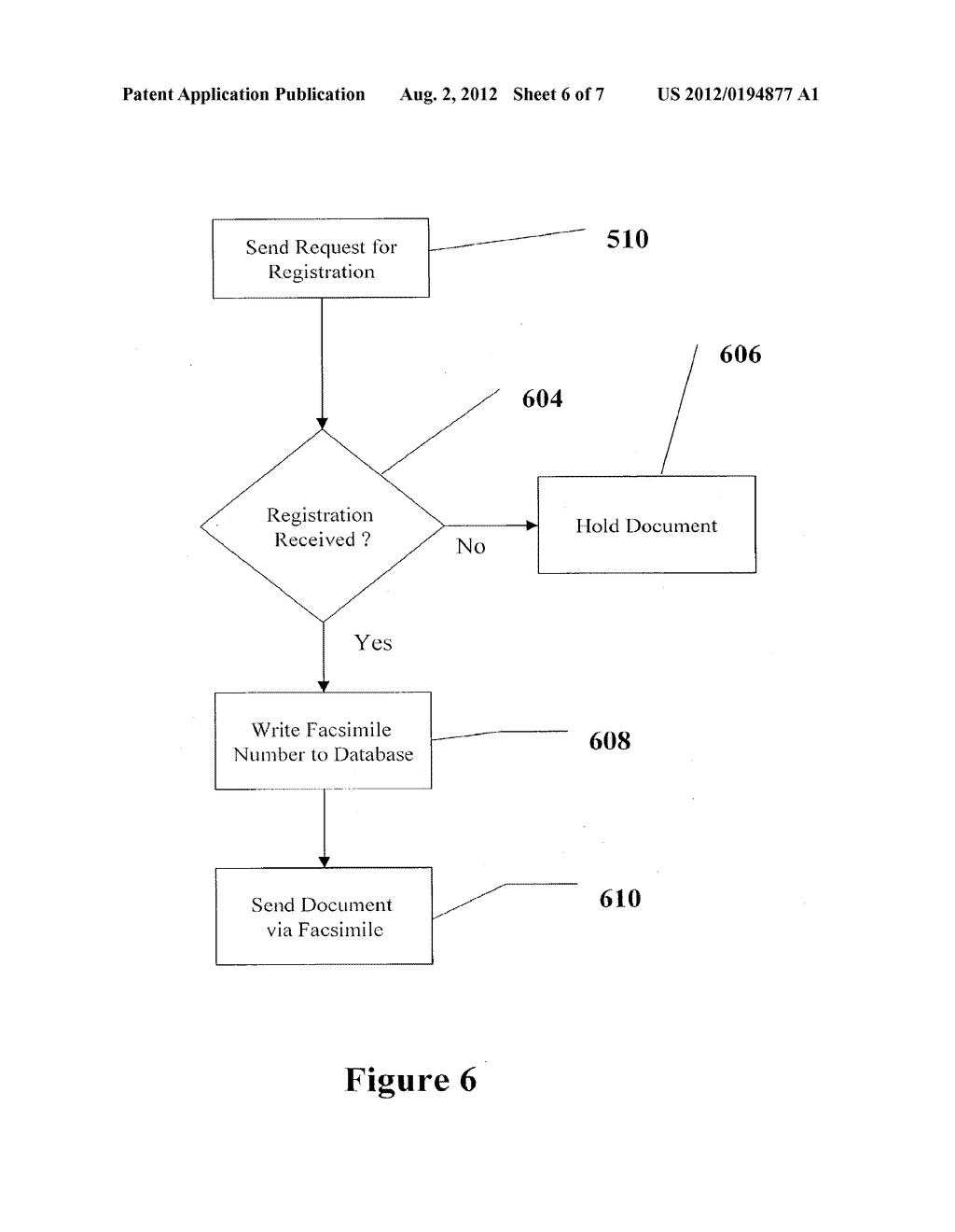 METHOD AND SYSTEM FOR SECURE FACSIMILE DELIVERY AND REGISTRATION - diagram, schematic, and image 07