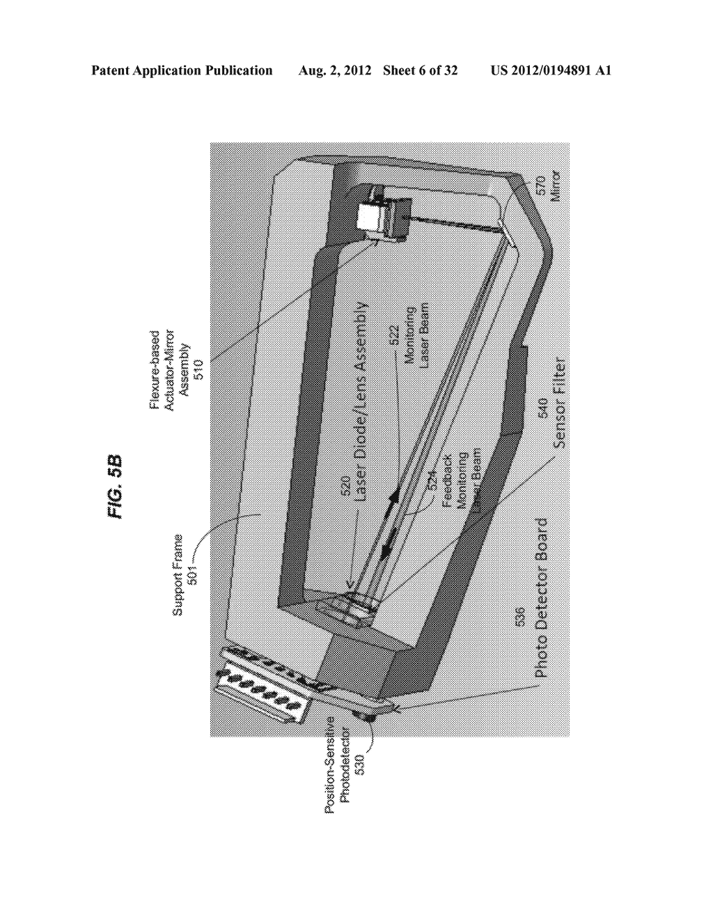 OPTICAL BEAM CONTROL BASED ON FLEXURE ACTUATION WITH POSITIONING SENSING     AND SERVO CONTROL - diagram, schematic, and image 07