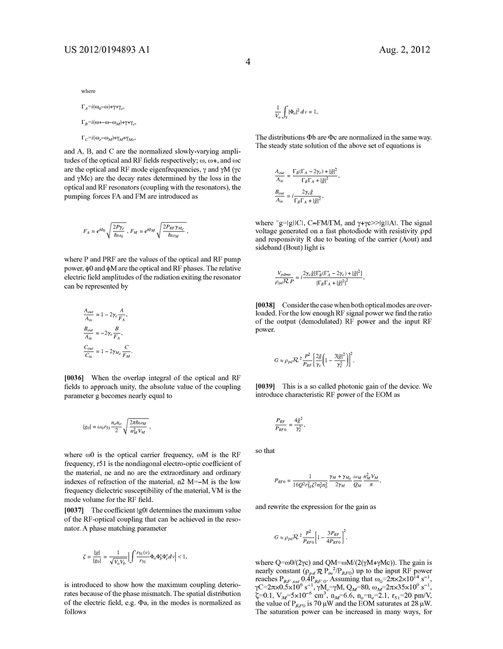 TUNABLE PHOTONIC MICROWAVE OR RADIO FREQUENCY RECEIVERS BASED ON     ELECTRO-OPTIC OPTICAL WHISPERING GALLERY MODE RESONATORS - diagram, schematic, and image 27