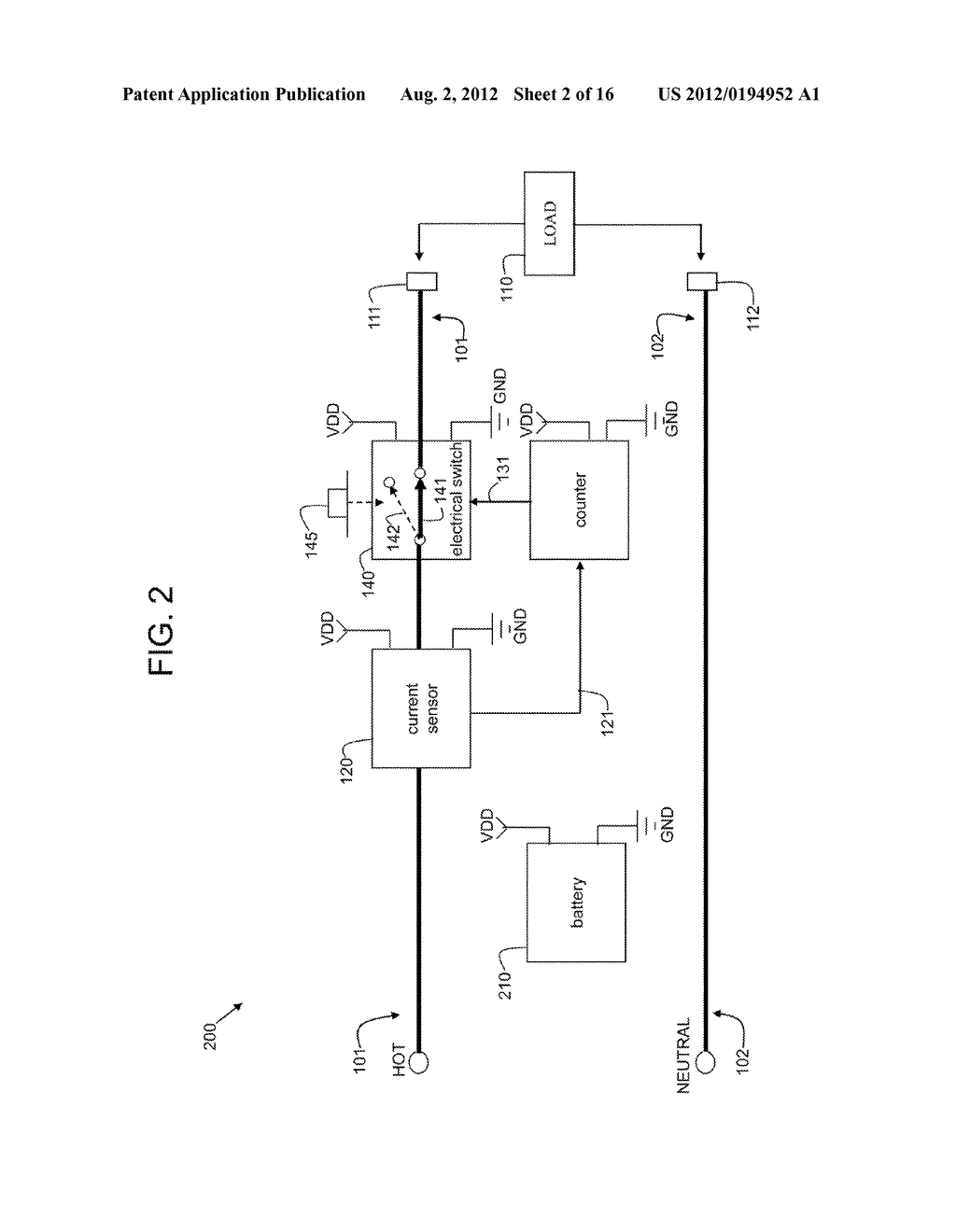 CONTROLLABLE ELECTRICAL OUTLET AND A METHOD OF OPERATION THEREOF - diagram, schematic, and image 03