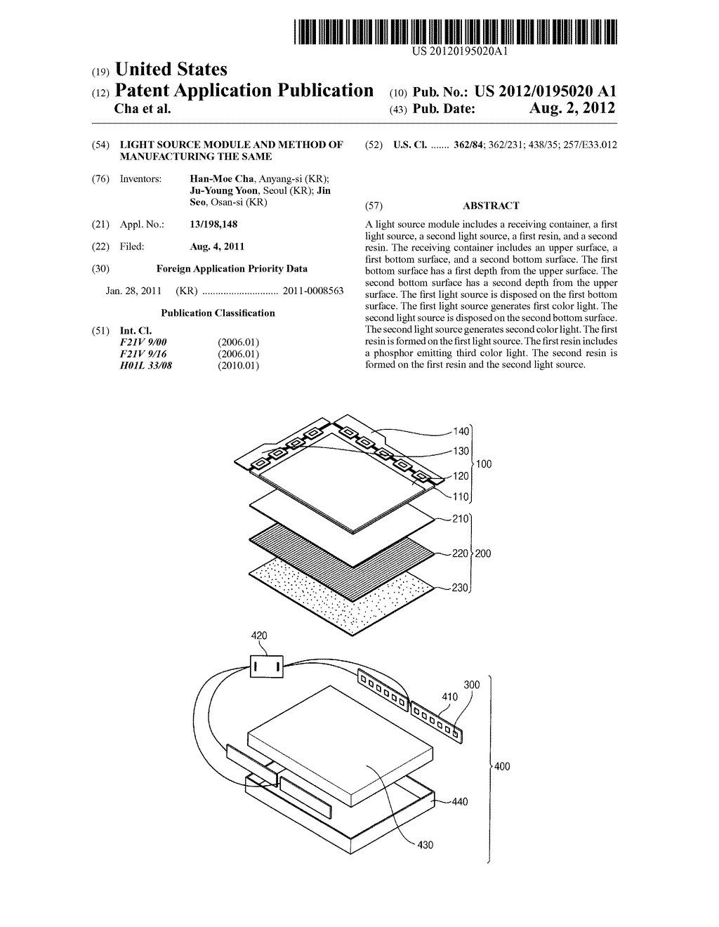 LIGHT SOURCE MODULE AND METHOD OF MANUFACTURING THE SAME - diagram, schematic, and image 01