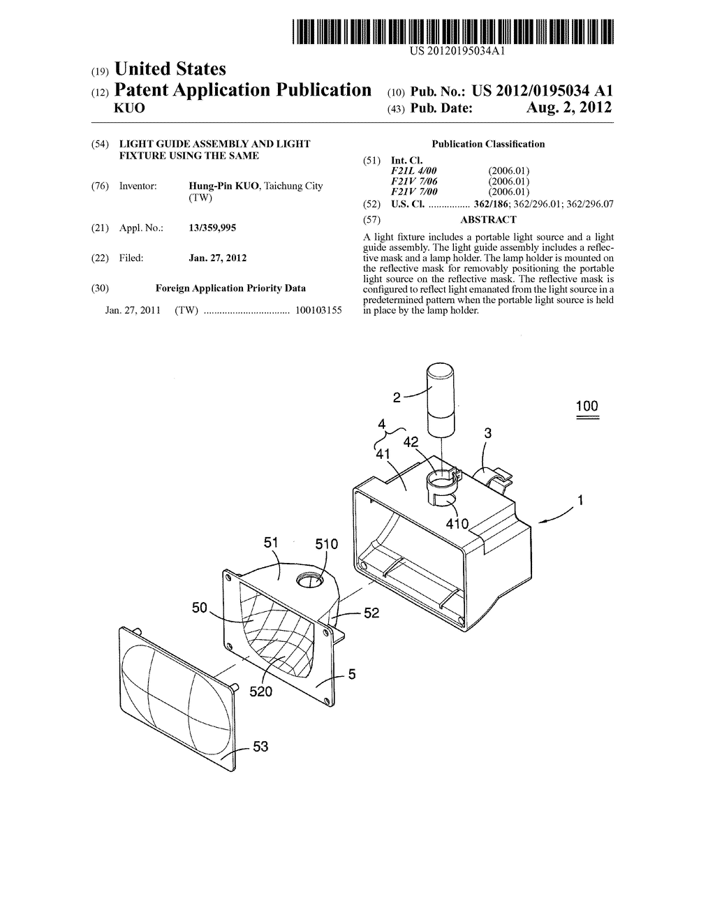 LIGHT GUIDE ASSEMBLY AND LIGHT FIXTURE USING THE SAME - diagram, schematic, and image 01