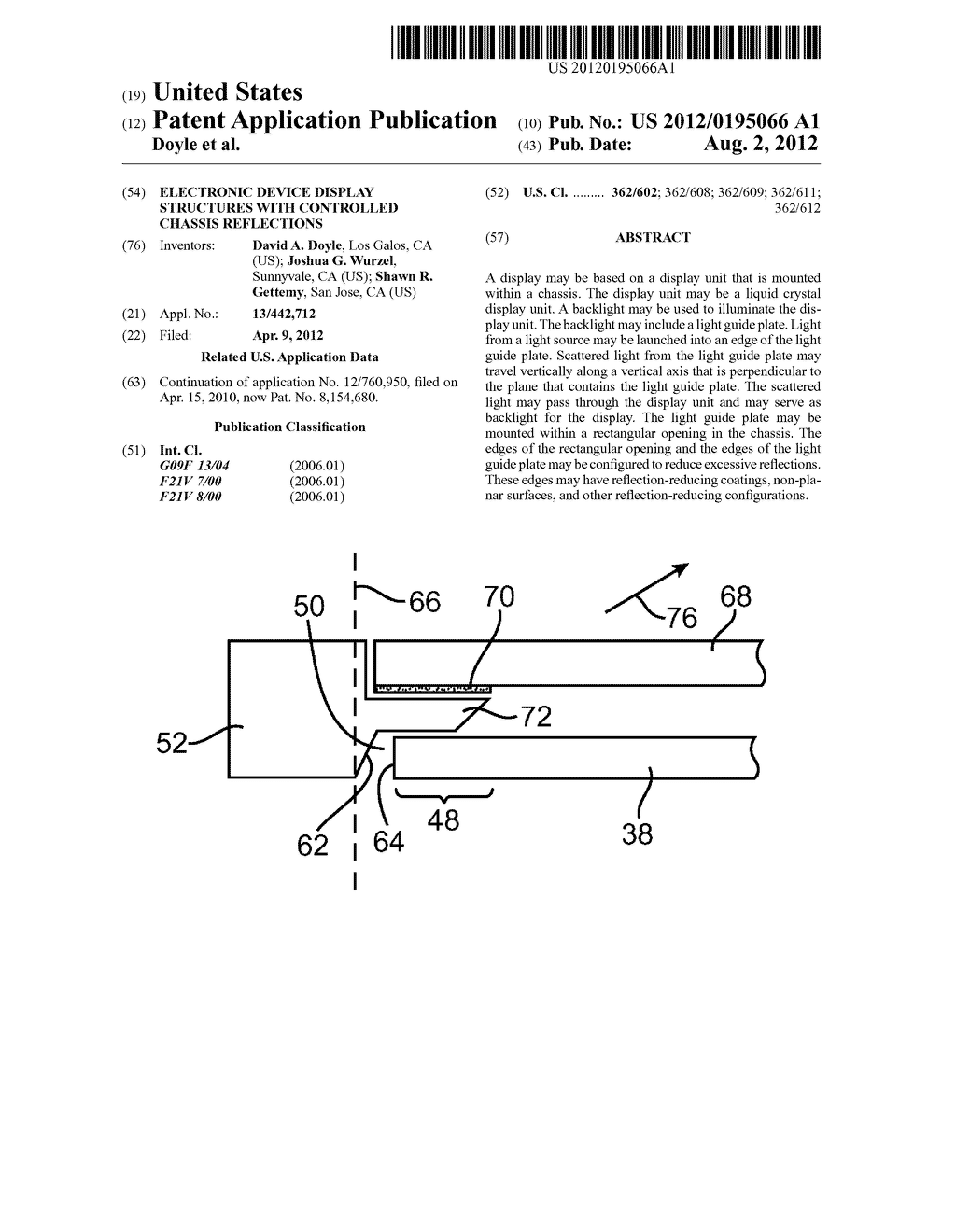 Electronic Device Display Structures with Controlled Chassis Reflections - diagram, schematic, and image 01