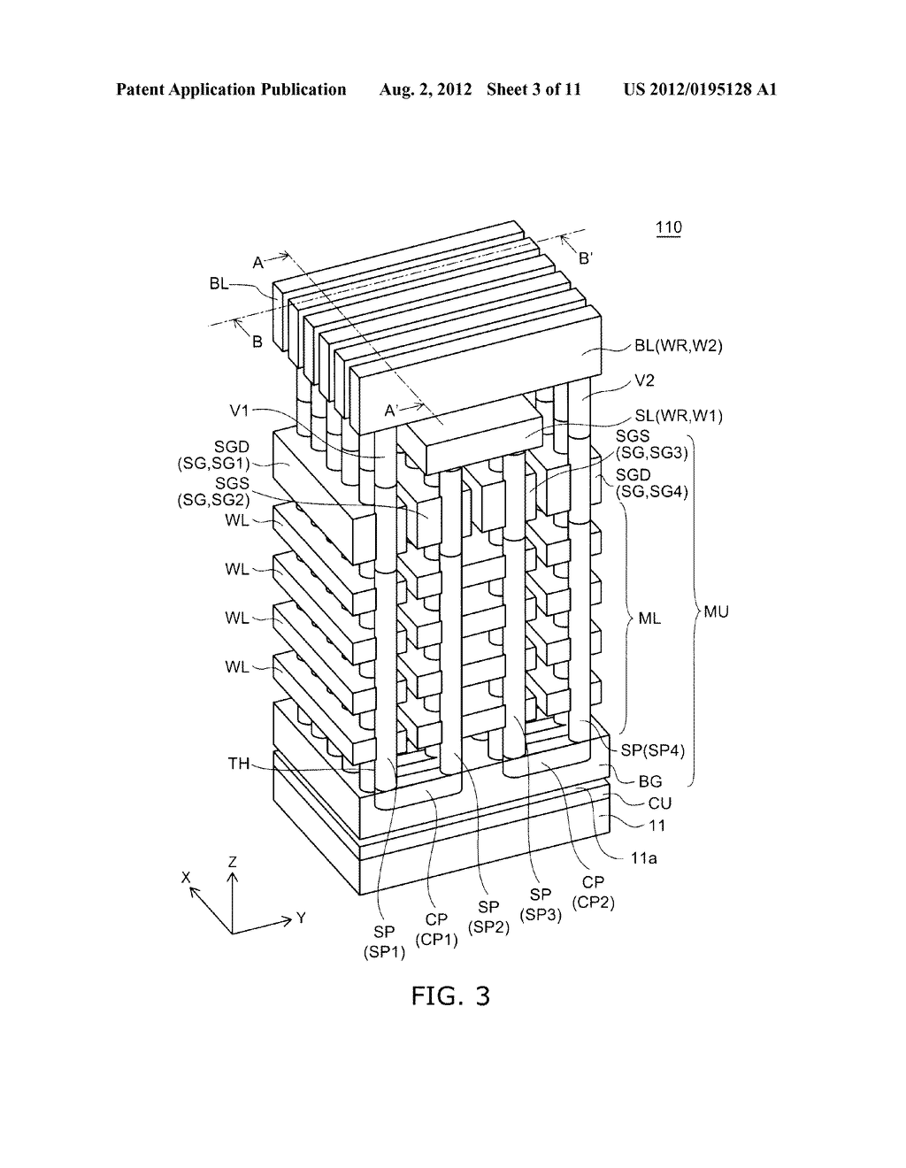 NONVOLATILE SEMICONDUCTOR MEMORY DEVICE AND METHOD FOR DRIVING THE SAME - diagram, schematic, and image 04