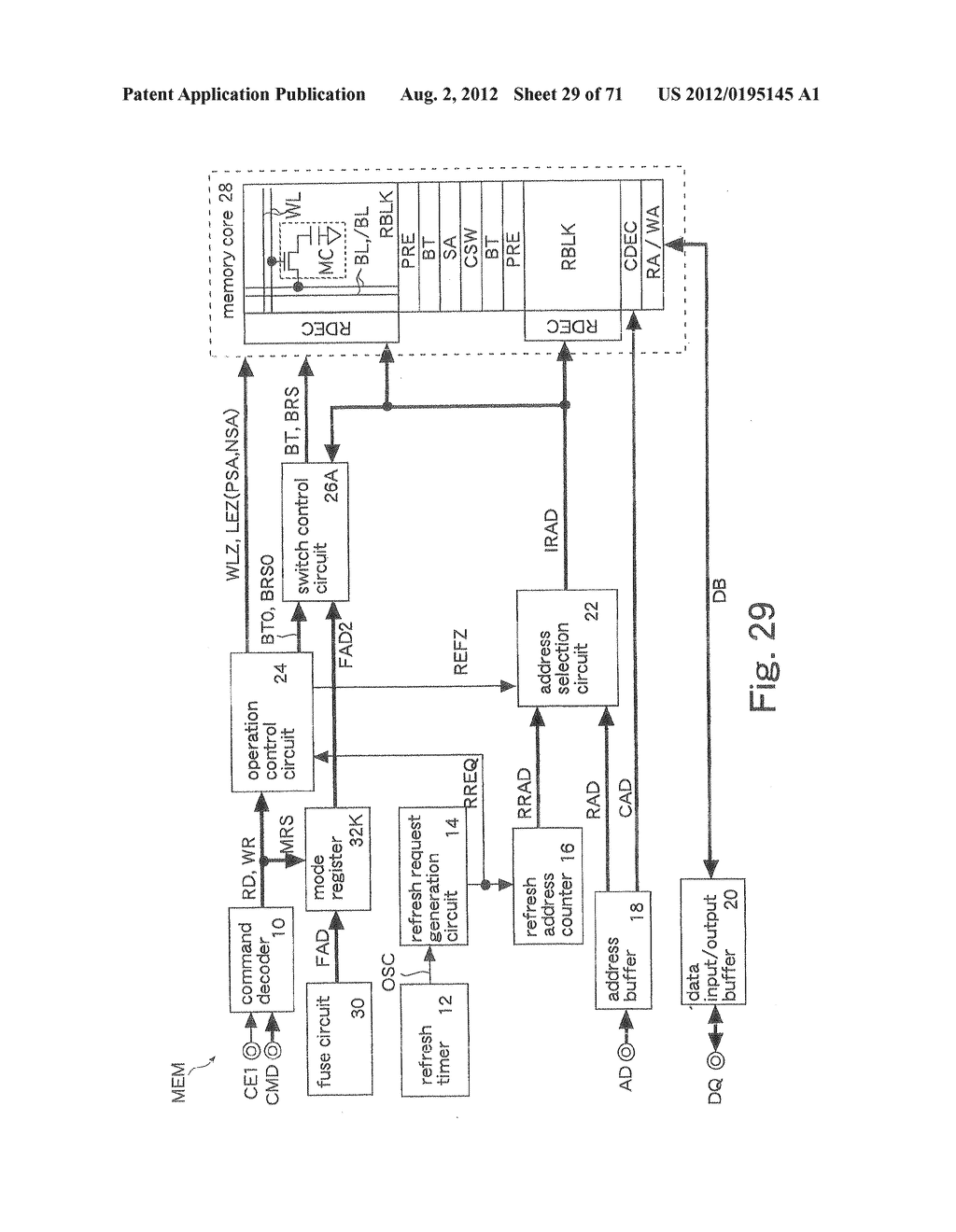 SEMICONDUCTOR MEMORY FOR DISCONNECTING A BIT LINE FROM A SENSE AMPLIFIER     IN A STANDBY PERIOD AND MEMORY SYSTEM INCLUDING THE SEMICONDUCTOR MEMORY - diagram, schematic, and image 30